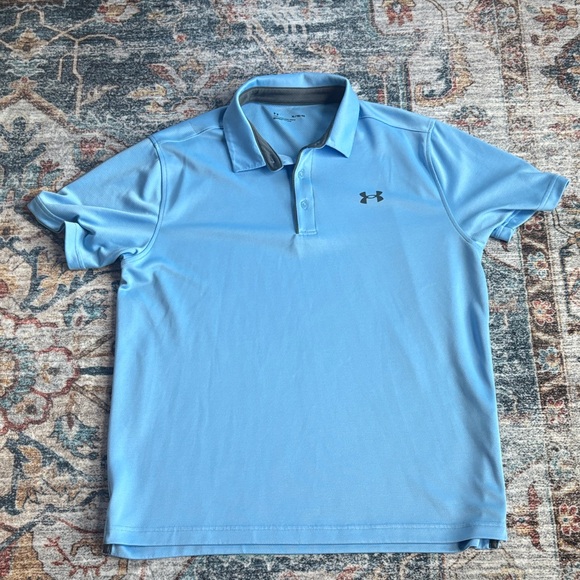 Under Armour Men's Sky Blue Golf Polo Shirt - Picture 2 of 5